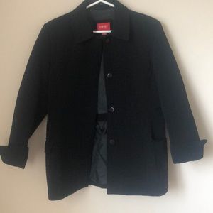 Black quilted coat